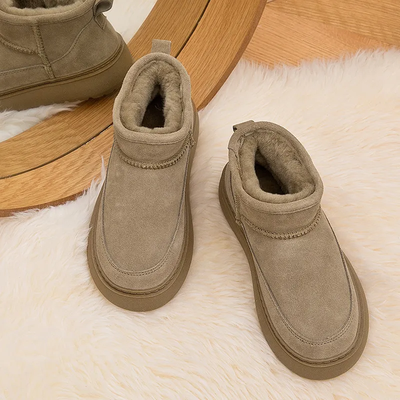 CE Designer Free Shipping Oxhide Affordable Winter Anti Slip Sno Boots Ith Thick Plush Cotton Shoes Sturdy Plain_voghion.com