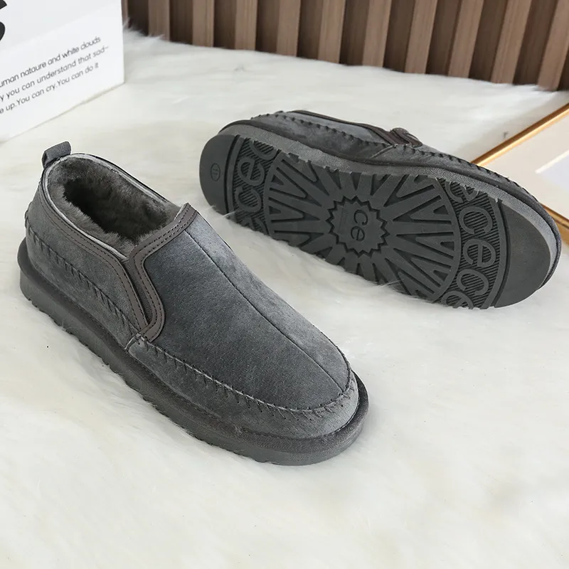 CE Designer Free Shipping Oxhide Affordable Winter Ti Slip Snow Boots With Thick Plush Cotton Shoes Colorful Black_desvips.com