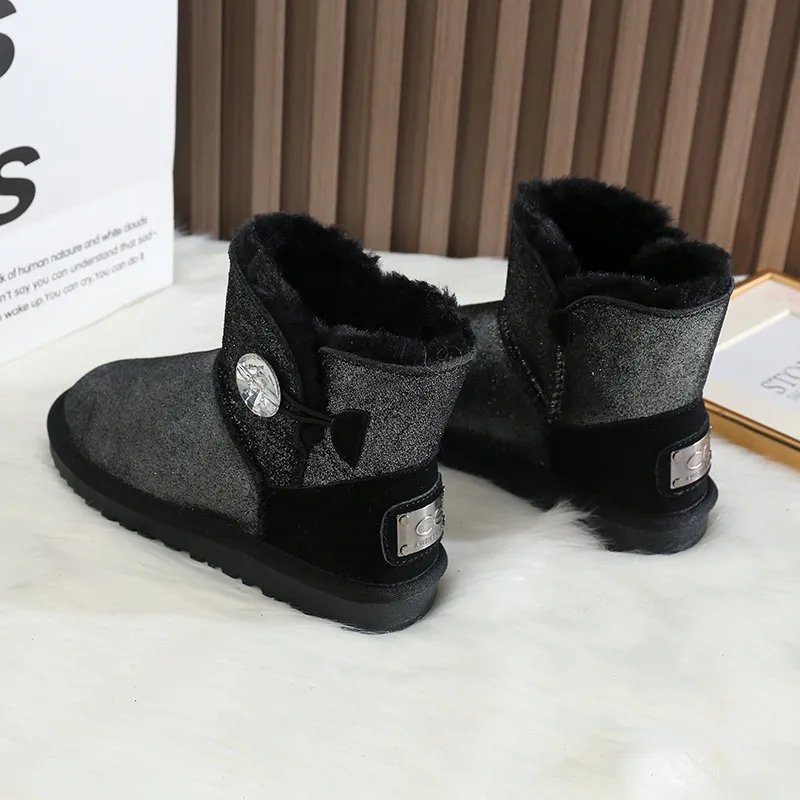 CE Designer Free Shipping Oxhide Affordable Winter Anti Slip Snow Boots With Thick Plush Cotton Shoes Secure_voghion.com
