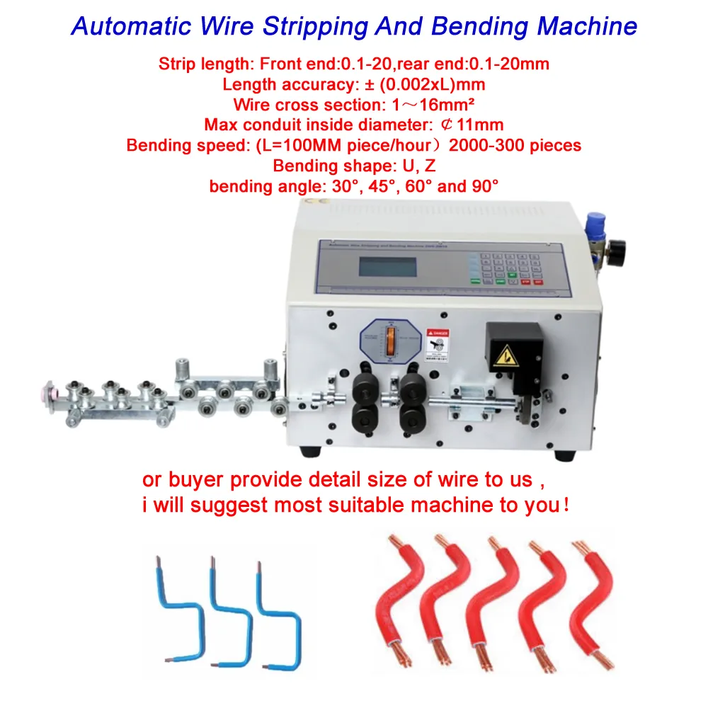 Usb Cable Bending Wire Bending Machine with 4 Rollers for Automatic Wire Stripping and ...