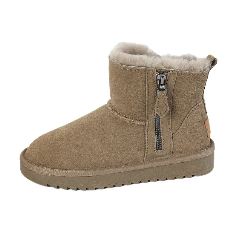 CE Designer Free Shipping Oxhide Affordable Winter Anti Slip Snow Boots With Thick Plush Cotton Shoes Artistic_voghion.com