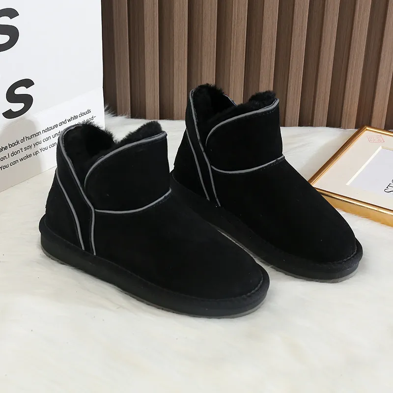 CE Designer Free Shipping Oxhide Affordable Winer Ani Slip Snow Boos Wih Hick Plush Coon Shoes_voghion.com