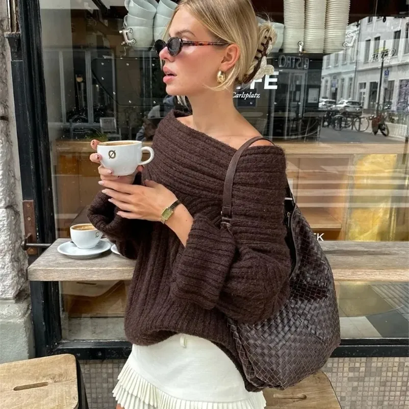 Sweater Ribbed Bottom Womens Ribbed Sweater Off Shoulder Long Sleeve Knit... From Kong00, $29 ...