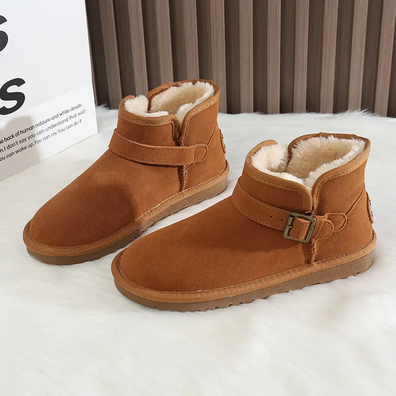 Premium Women's Winter Snow Boots In Black, Warm Plush Lining_voghion.com