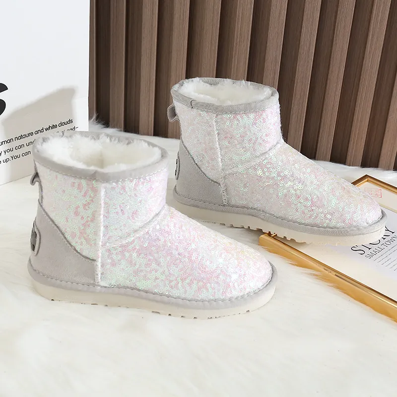 CE Designer Gratis Verzending Oxhide Betaalbare Winter Antislip Sneeuwlaarzen Met Dikke Pluche Katoenen Schoenen Effen_voghion.com