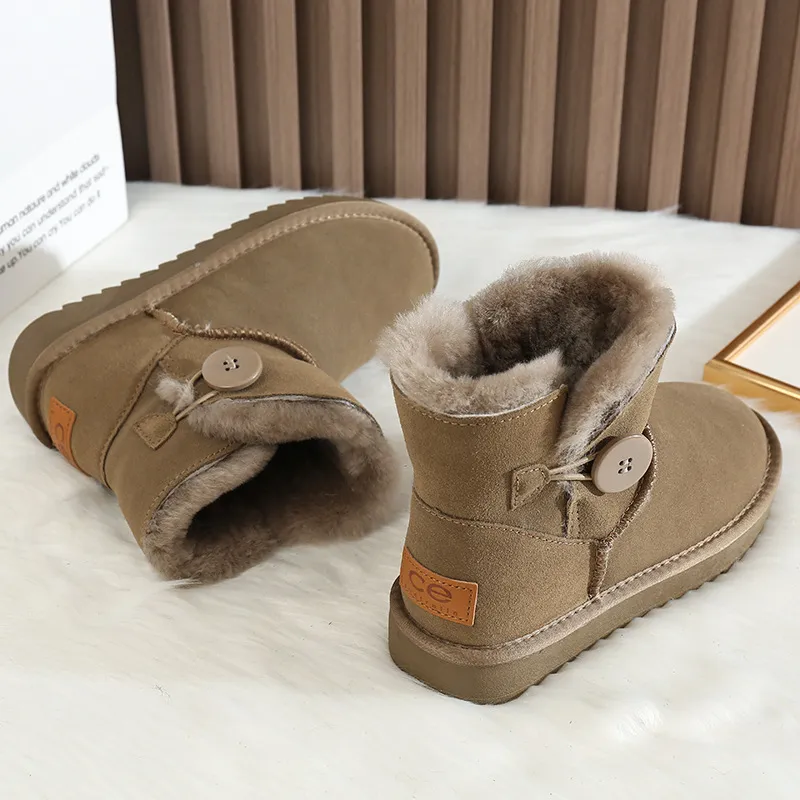 CE Designer Free Shipping Oxhide Affordable Winter Anti Slip Snow Boots With Thick Plush Cotton Shoes Ethereal_voghion.com