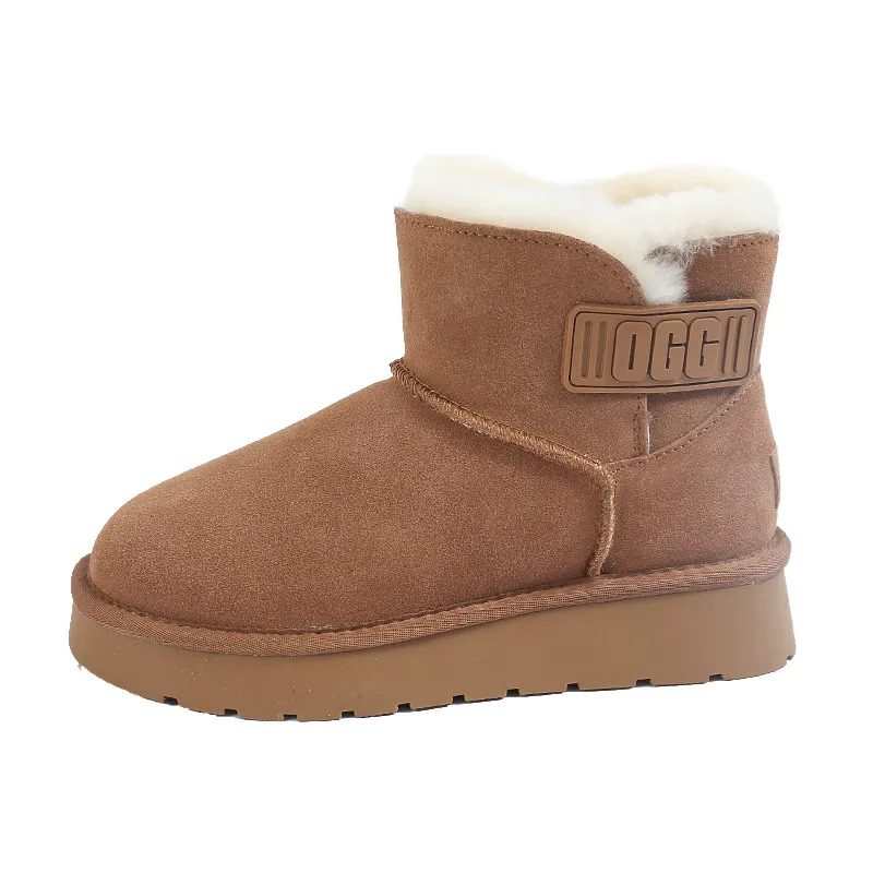 CE Designer Free Shipping Oxhide Affordable Winter Anti Slip Snow Boots With Thick Plush Cotton Shoes Tarnish_voghion.com
