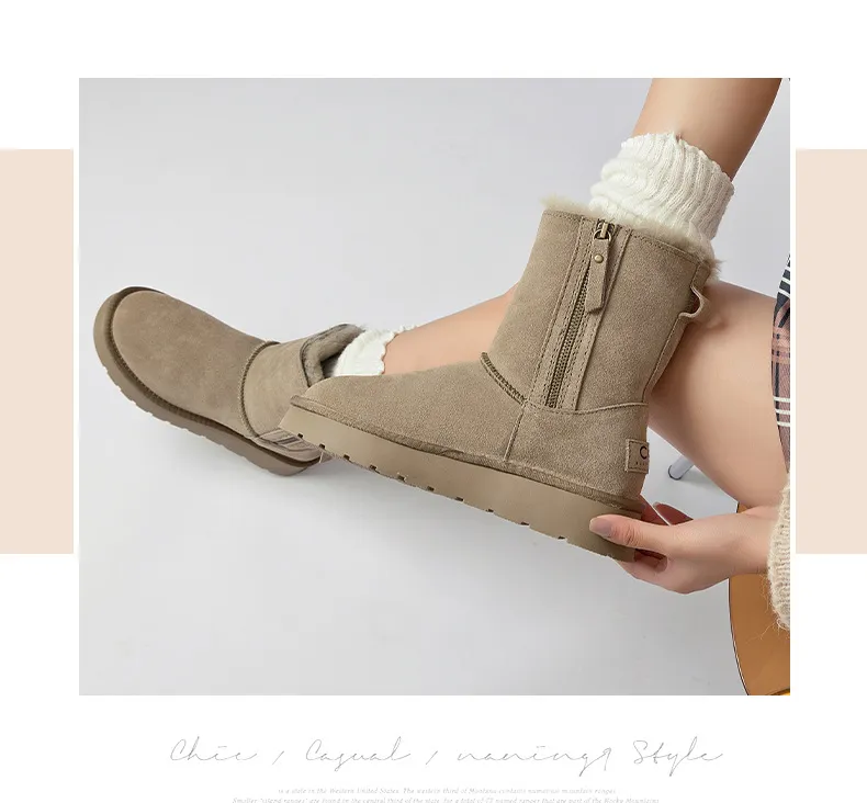CE Designer Gratis Verzending Oxhide Betaalbare Winter Antislip Sneeuwlaarzen Met Dikke Pluche Katoenen Schoenen Vervaardigd_voghion.com