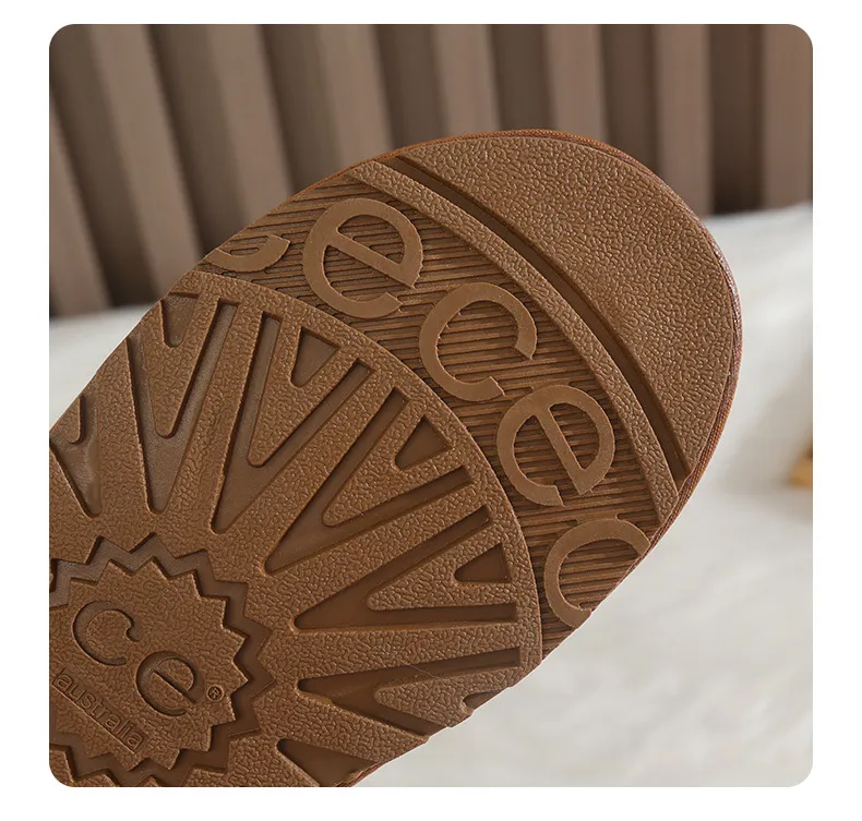 CE Designer Free Shipping Oxhide Affordable Winter Ti Slip Snow Boots With Thick Plush Cotton Shoes Colorful Black_desvips.com