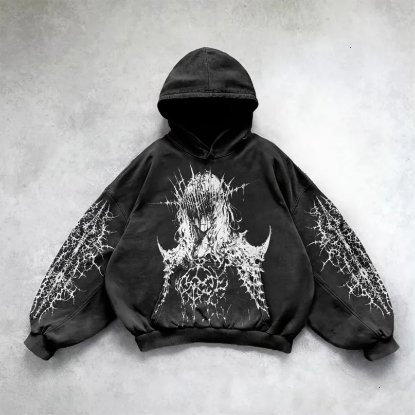 Harajuku Y2K Pattern Hoodies Oversized Neo Gothic From Keng02