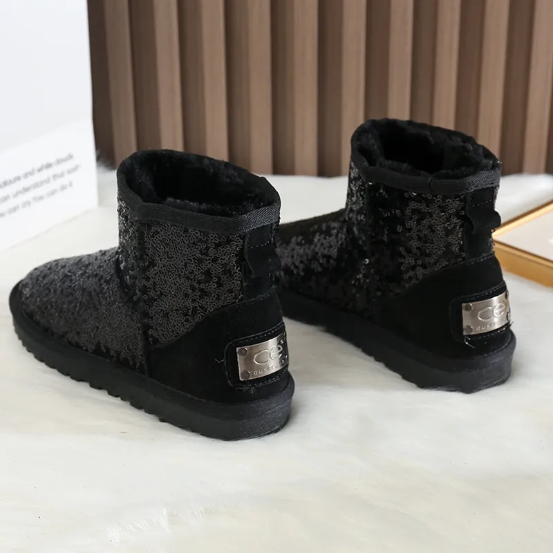 CE Designer Gratis Verzending Oxhide Betaalbare Winter Antislip Sneeuwlaarzen Met Dikke Pluche Katoenen Schoenen Effen_voghion.com