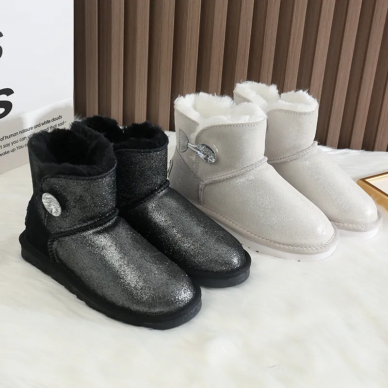 CE Designer Free Shipping Oxhide Affordable Winter Anti Slip Snow Boots With Thick Plush Cotton Shoes Secure_voghion.com