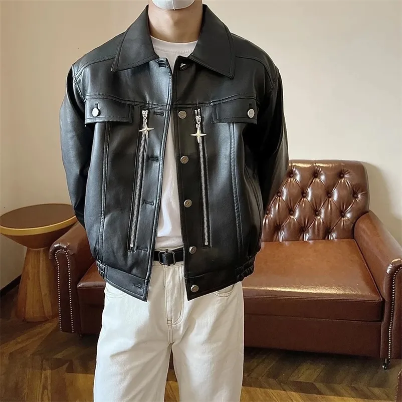 saferido Mens College Style Knitted Sweater 2024 Spring New Genderless Fashion Temperament Retro Loose All-Match Knitted Sweater Unisex