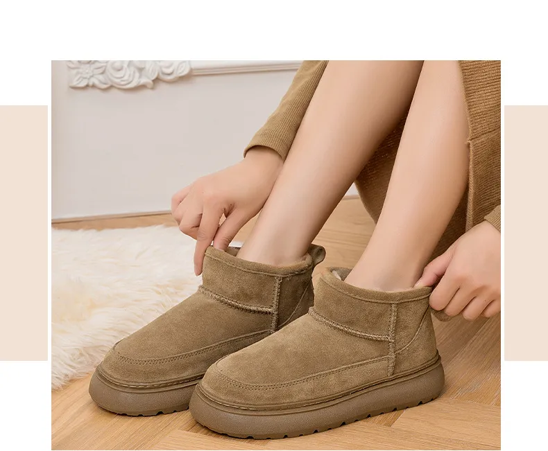 Women's Winter Snow Boots With Anti Slip Sole And Plush Lining_voghion.com