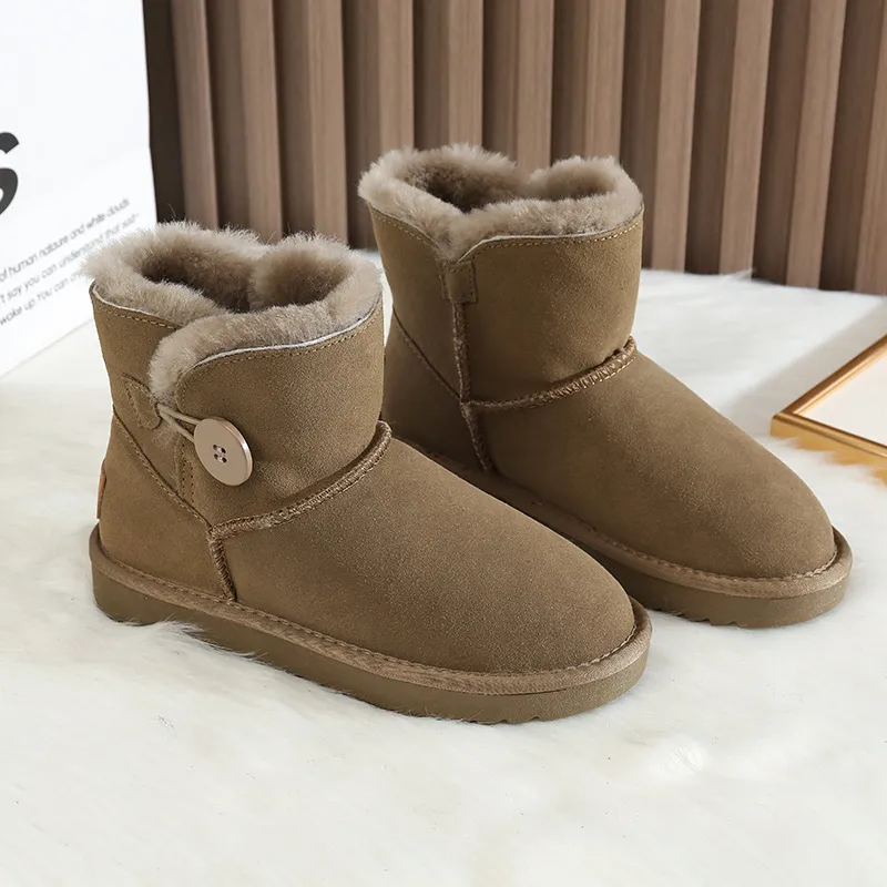 CE Designer Free Shipping Oxhide Affordable Winter Anti Slip Snow Boots With Thick Plush Cotton Shoes Ethereal_voghion.com