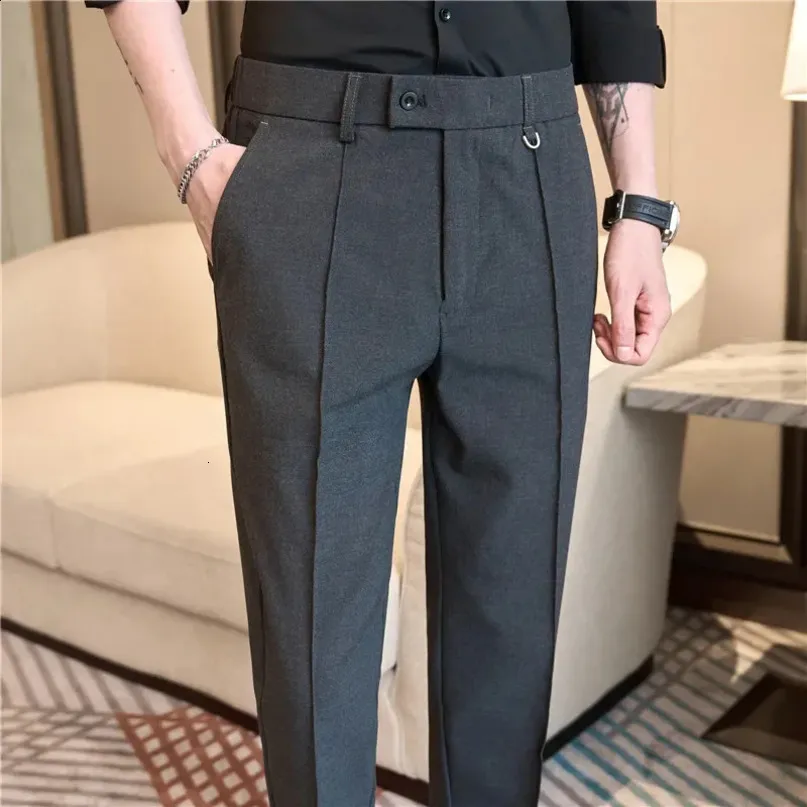 pantalon de costume / Pantalons Pantalon Homme Couleur unie / Plein Confort Doux Elastique