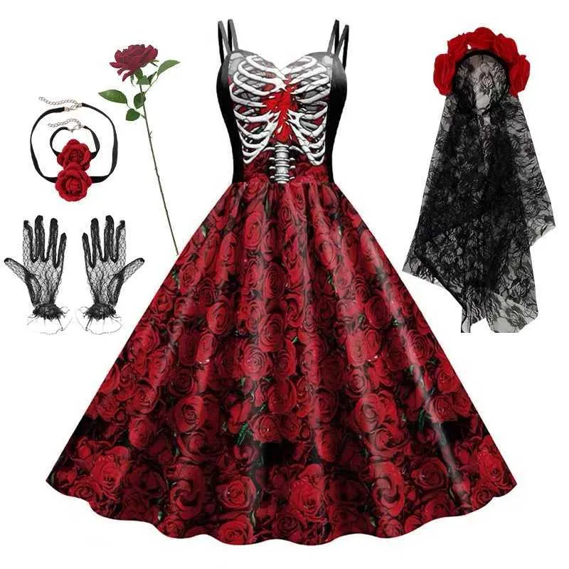 black skull dress Queendancer Women Ivory Ruffled High Low Western Wedding Dress Boho A Line  Spaghetti Straps V-Neck Ruched Cocktail Dress – queendancer main image 1