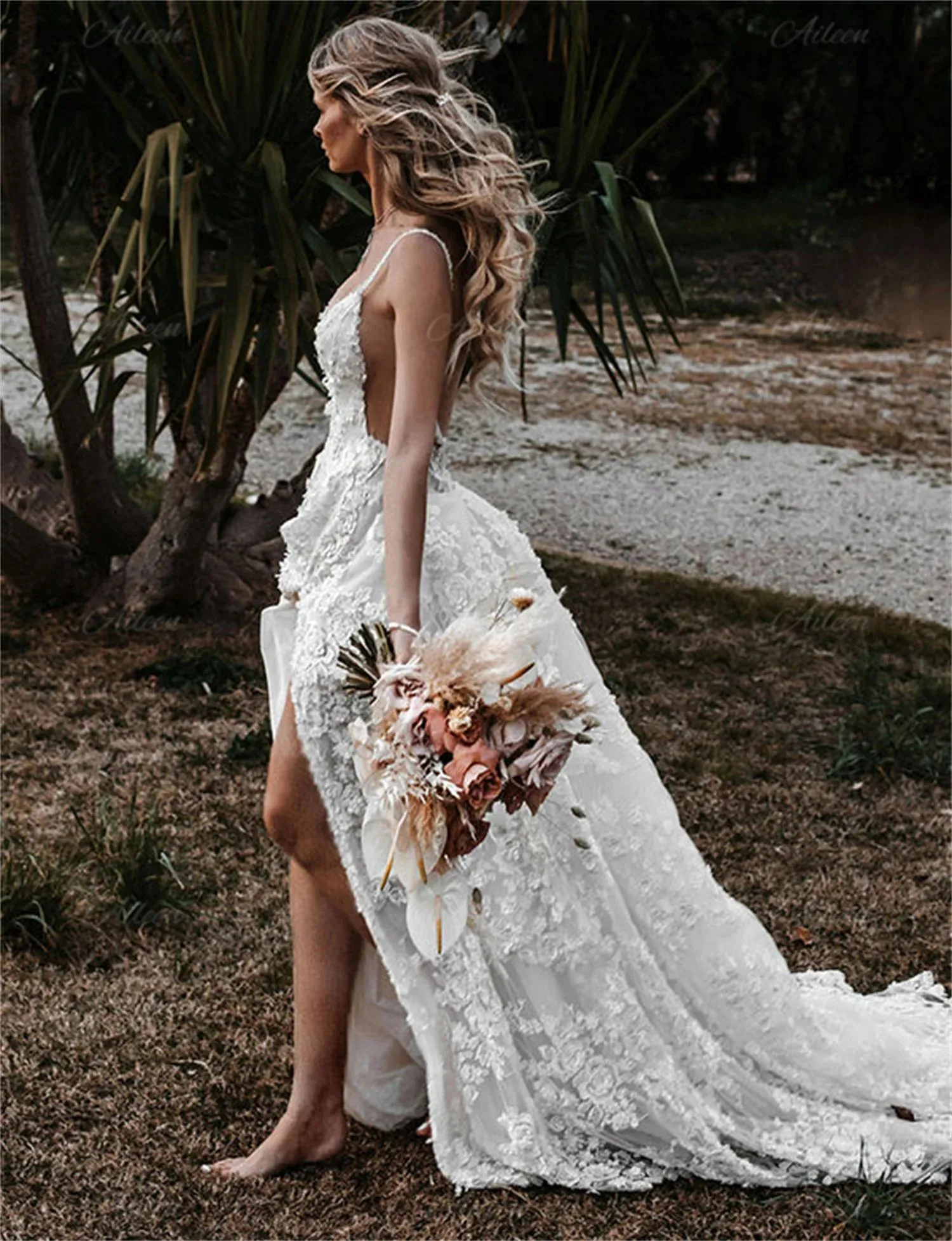 dhgate boho wedding dress Summer Beach Sexy Summer Lace Wedding Dresses Beach Boho From 144,27 € Navy Bridesmaid Dresses -