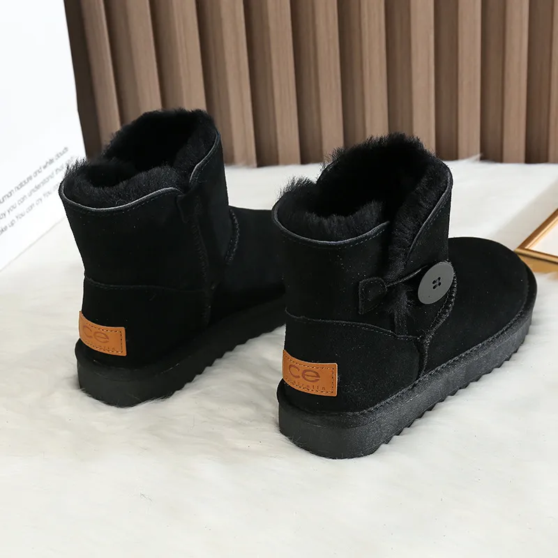 CE Designer Free Shipping Oxhide Affordable Winter Anti Slip Snow Boots With Thick Plush Cotton Shoes Ethereal_voghion.com