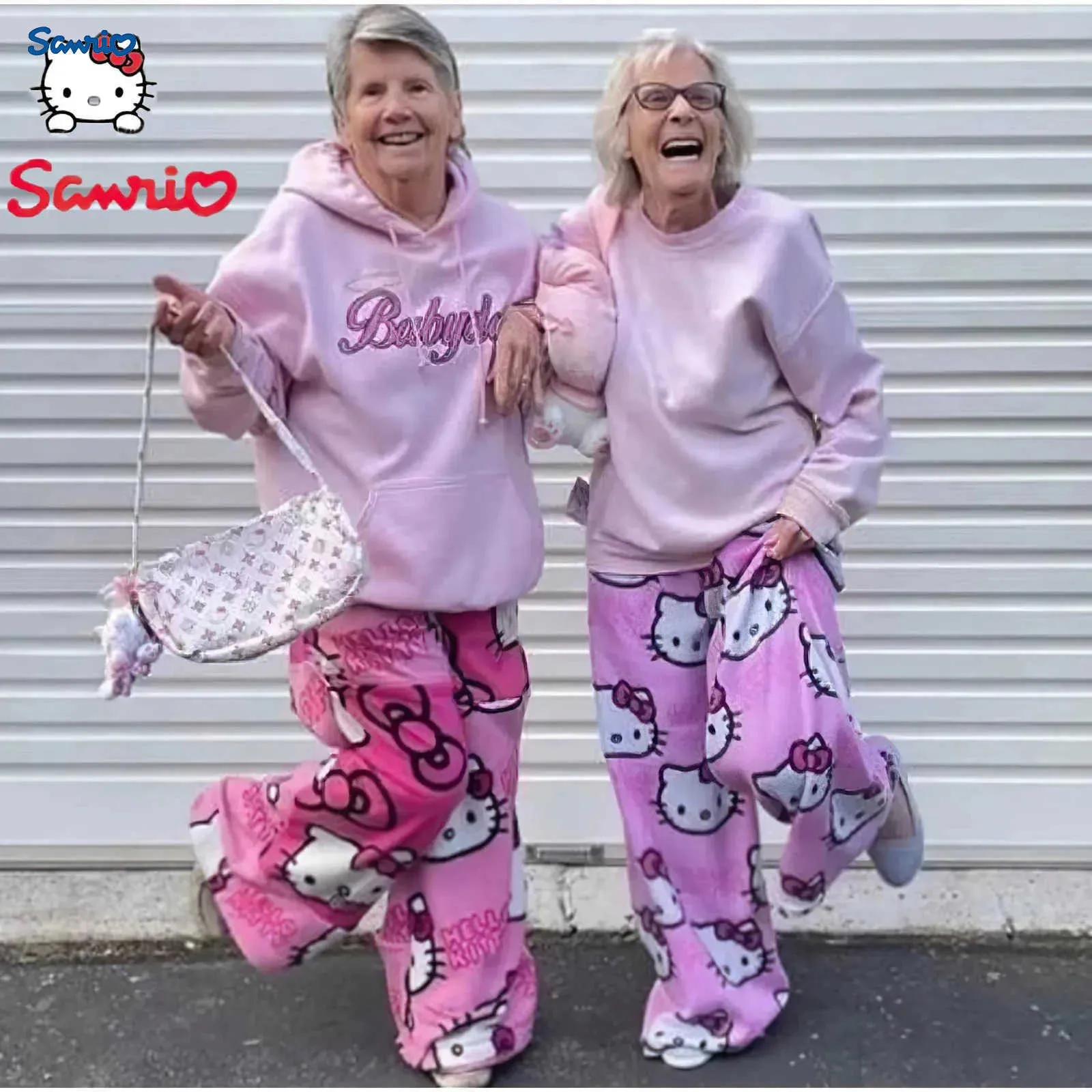 Pantaloni Del Pigiama Sanrio Hello Kitty Nero Rosa Anime Flanella Donna  Calda Lana Bianca Cartoon Pantaloni Casual La Casa Pantaloni Autunno  Ragazza L250925 Da 9,4 € | DHgate, image size:1600x1600