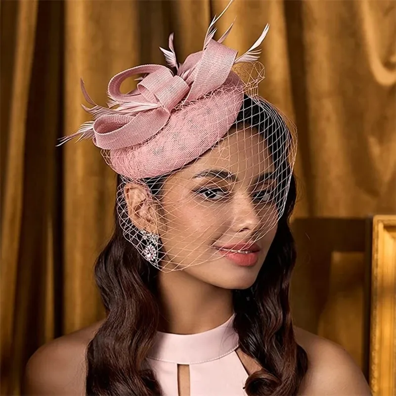 Pillox Fascinator Hat For Women Lace Mesh Feather... From 