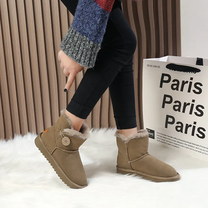 CE Designer Free Shipping Oxhide Affordable Winter Anti Slip Snow Boots With Thick Plush Cotton Shoes Ethereal_voghion.com