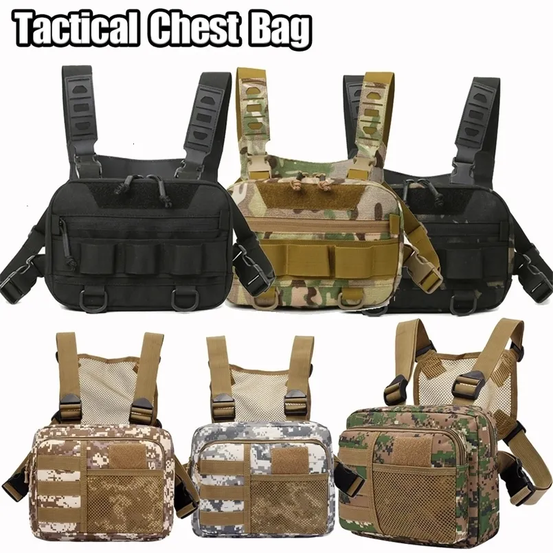 Chest Rig Plus Backpack Tactical Chest Rig Backpack Molle Vest Front Pouch Daypack For Hiking ...