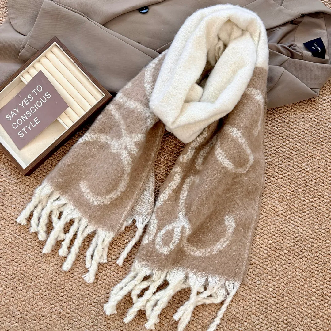 Luxury Designer Chunky Fringe Scarf With Letter... From Designer20233 ...