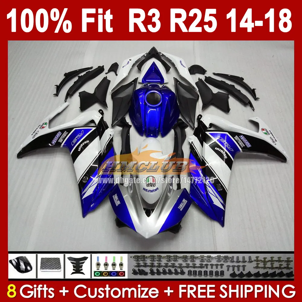 OEM Body Kit For YAMAHA YZF R3 YZFR25 YZF R3 R25 R 3 Frame 318NO.4 ...