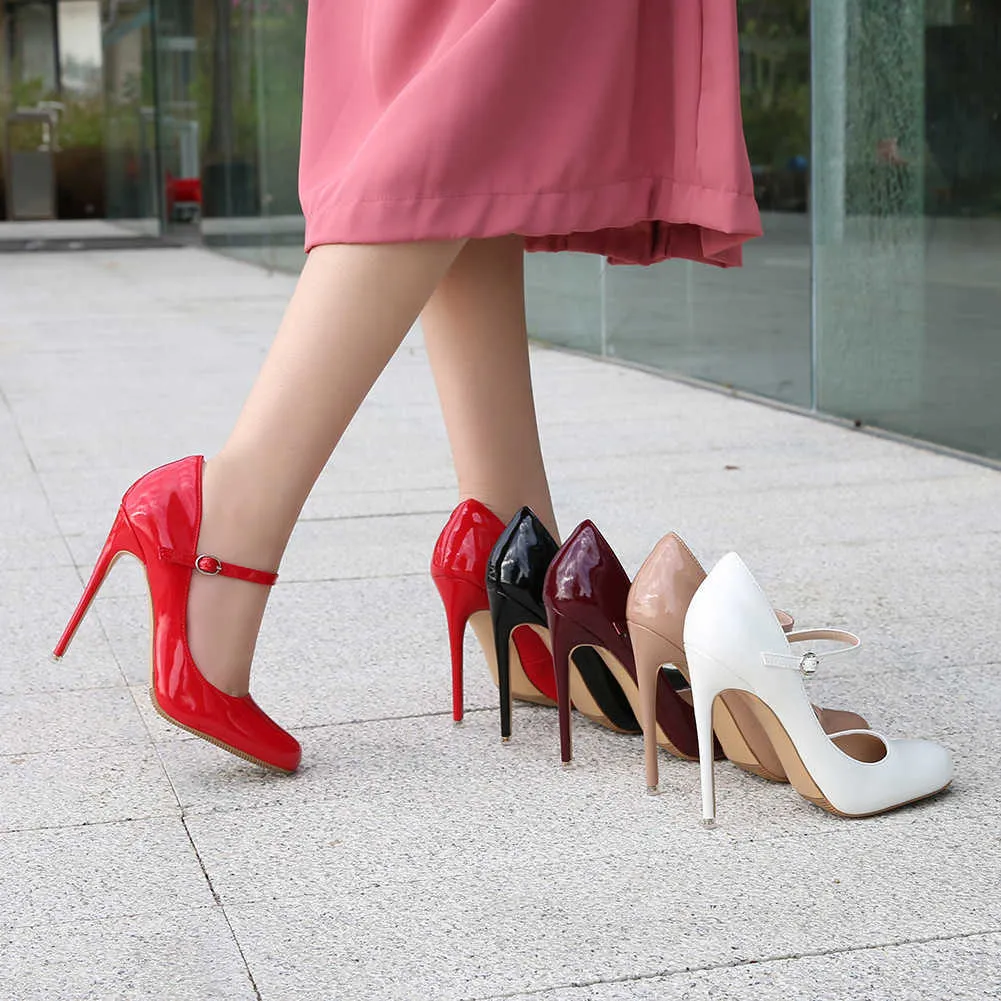 Save Big on Bulk Ankle Strap High Heels Red Block Heel Sandals Elegant  Women's Dress Pumps In Red Black, Size 12 High Heel Sandals, Comfortable  Open