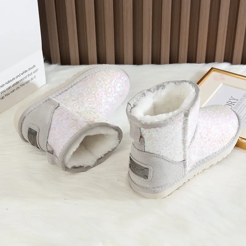 CE Designer Gratis Verzending Oxhide Betaalbare Winter Antislip Sneeuwlaarzen Met Dikke Pluche Katoenen Schoenen Effen_voghion.com