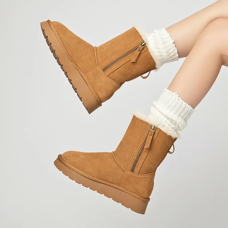 CE Designer Gratis Verzending Oxhide Betaalbare Winter Antislip Sneeuwlaarzen Met Dikke Pluche Katoenen Schoenen Vervaardigd_voghion.com