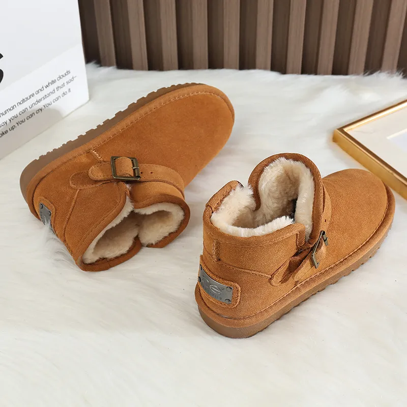 CE Designer Free Shipping Oxhide Affordable Winter Anti Slip Snow Boots With Thick Plush Cotton Shoes Easy-to-wear_voghion.com