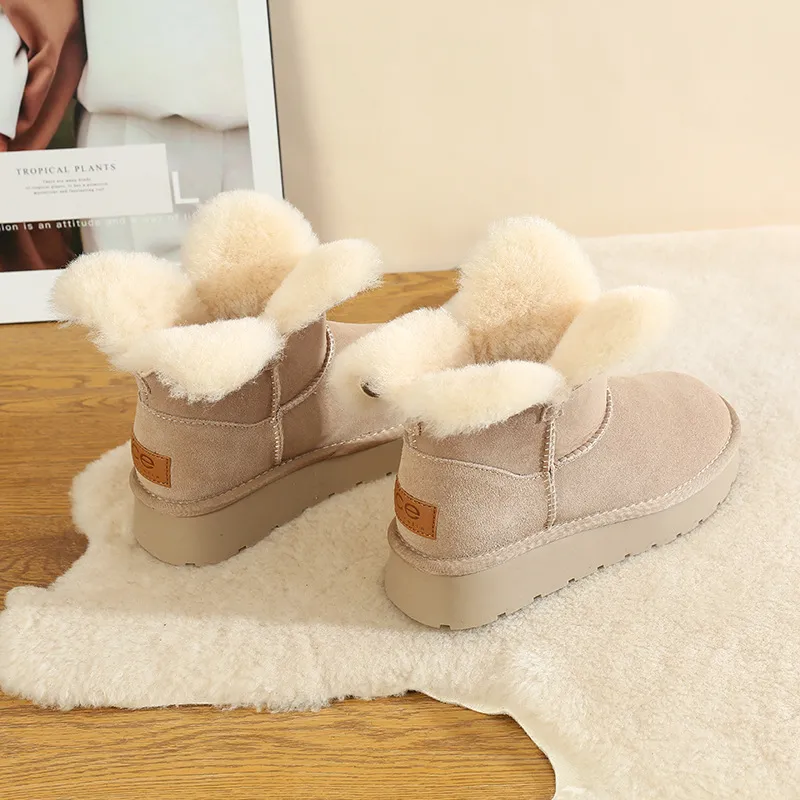 CE Designer Free Shipping Oxhide Affordable Winter Anti Slip Snow Boots With Thick Plush Cotton Shoes Stable_voghion.com