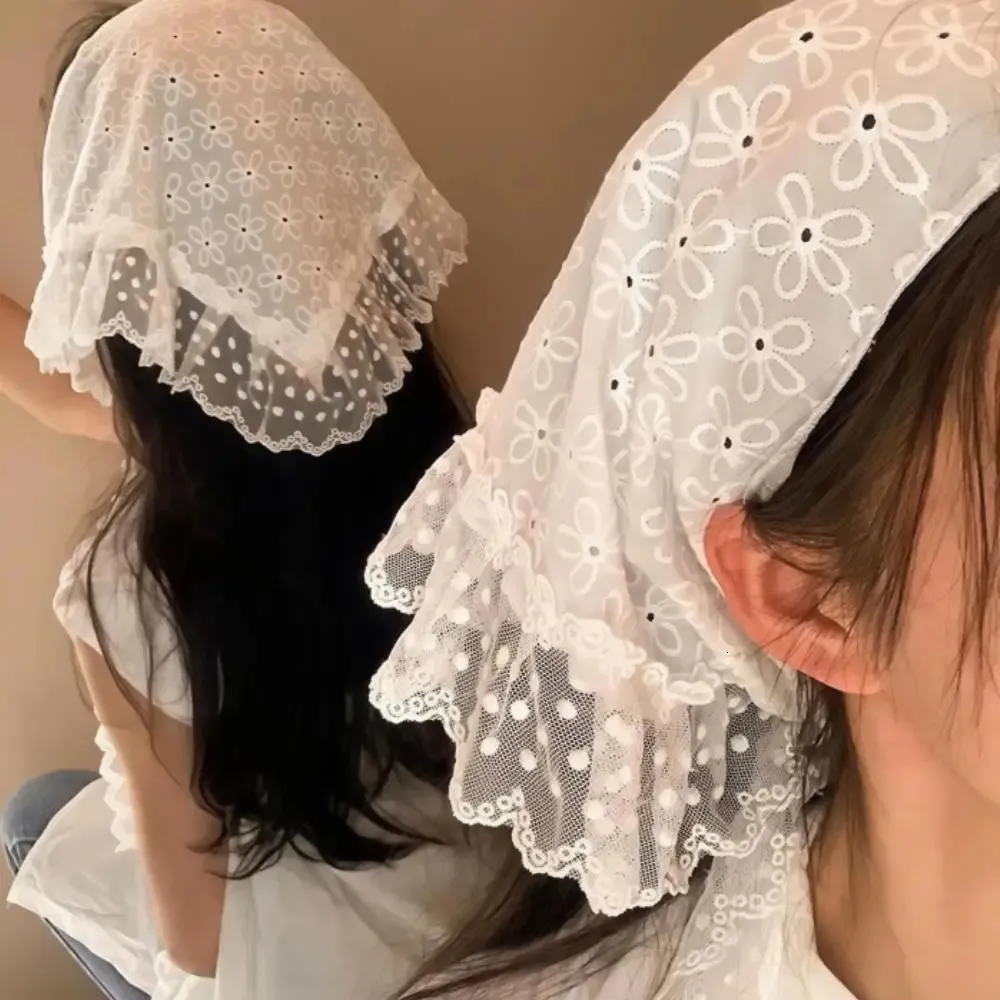 Lace Hem Wedding Scarf