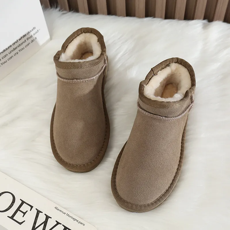 CE Designer Gratis Verzending Oxhide Betaalbare Winter Antislip Sneeuwlaarzen Met Dikke Pluche Katoenen Schoenen Valbestendig_voghion.com