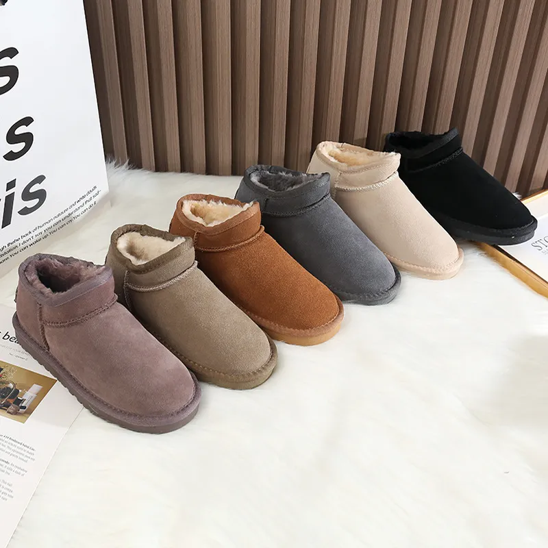 CE Designer Gratis Verzending Oxhide Betaalbare Winter Antislip Sneeuwlaarzen Met Dikke Pluche Katoenen Schoenen Valbestendig_voghion.com