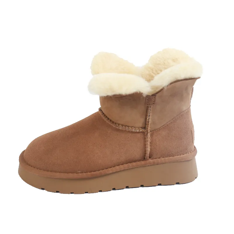CE Designer Free Shipping Oxhide Affordable Winter Anti Slip Snow Boots With Thick Plush Cotton Shoes Stable_voghion.com