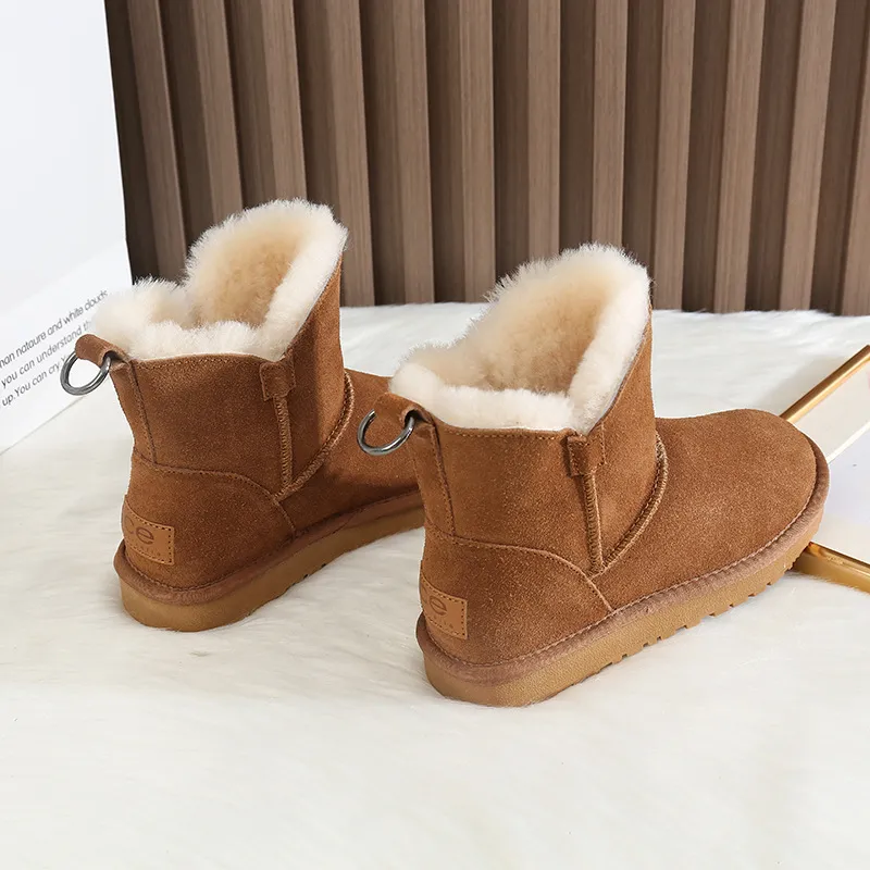 CE Designer Gratis Verzending Oxhide Betaalbare Winter Antislip Sneeuwlaarzen Met Dikke Pluche Katoenen Schoenen Opvouwbaar Wit_voghion.com