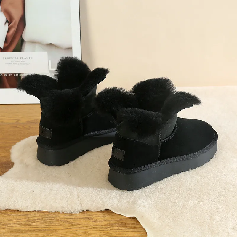 CE Designer Free Shipping Oxhide Affordable Winter Anti Slip Snow Boots With Thick Plush Cotton Shoes Stable_voghion.com