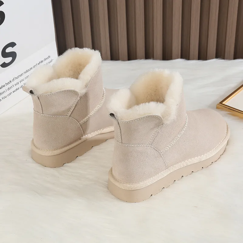 CE Designer Free Shipping Oxhide Affordable Winter Anti Slip Snow Boots With Thick Plush Cotton Shoes Luxurious-looking_voghion.com