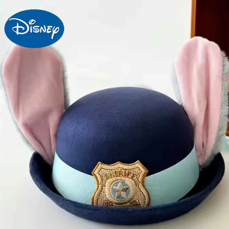 Disney New Judy Hat Rabbit Bowler Hat Zootopia Police Officer Judy
