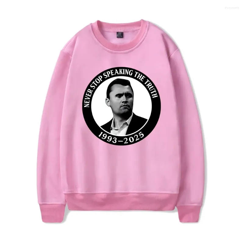 Men's Hoodies Charlie Kirk Tribute 1993-2025 Sweatshirt Never Stop Speaking The Truth Merch Crewneck Long Sleeve Men/women Pullover
