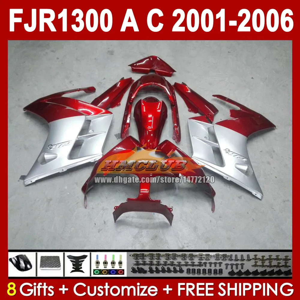 2001 Yamaha R6 Fairings Metallic Red Complete Bodywork Kit