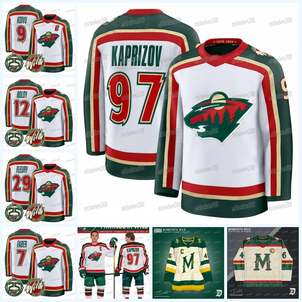 MinnesotasWild 2025 26 25th Anniversary Jersey Kirill Kaprizov