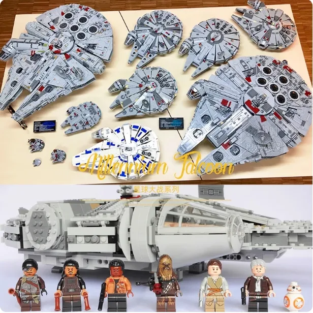 Death Falcon Millennium Falcon Death Star Building Blocks 100%... From Labubustore ...