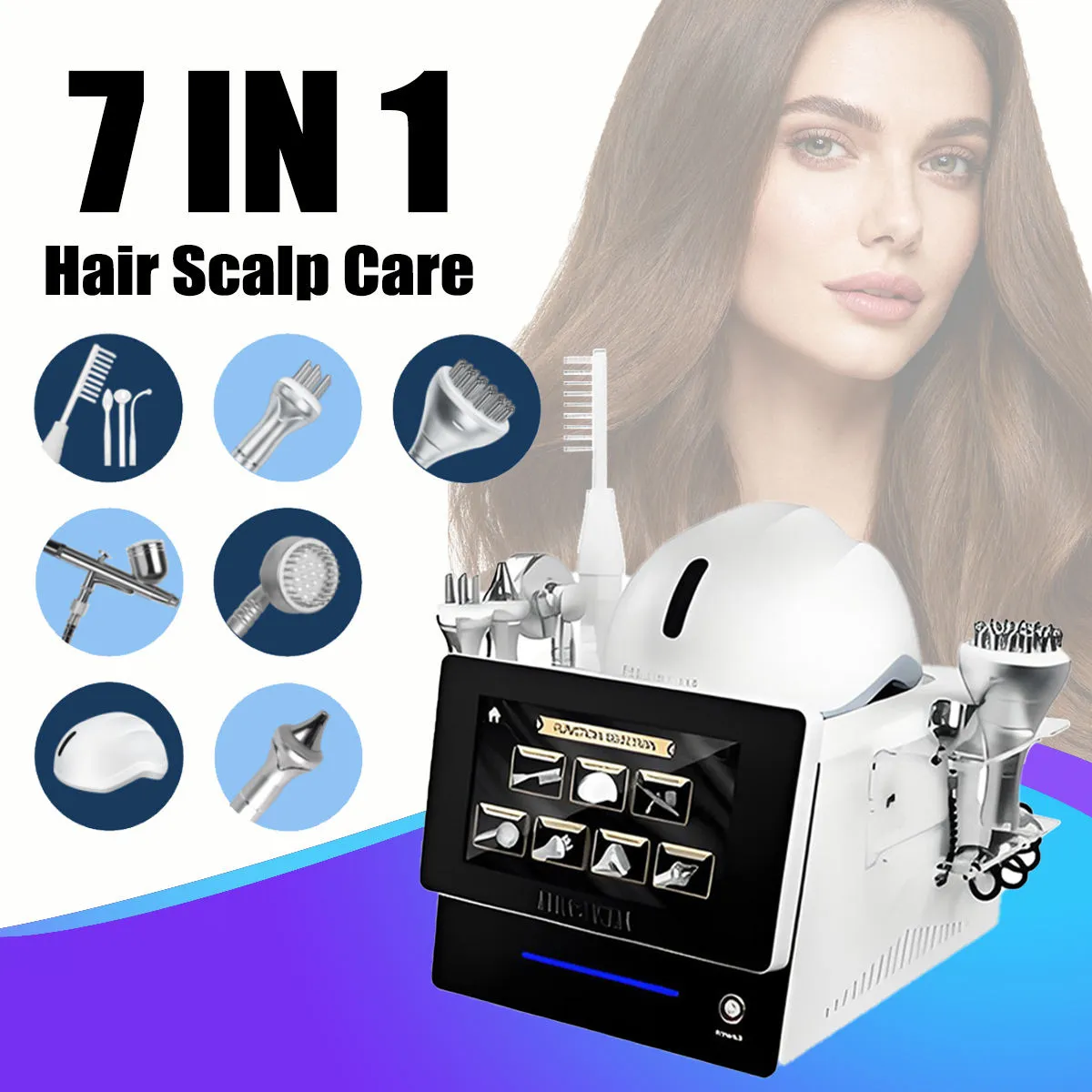 7 In 1 Scalp Pigmentation Treatment Anti Hair Loss Machine For Salon ...