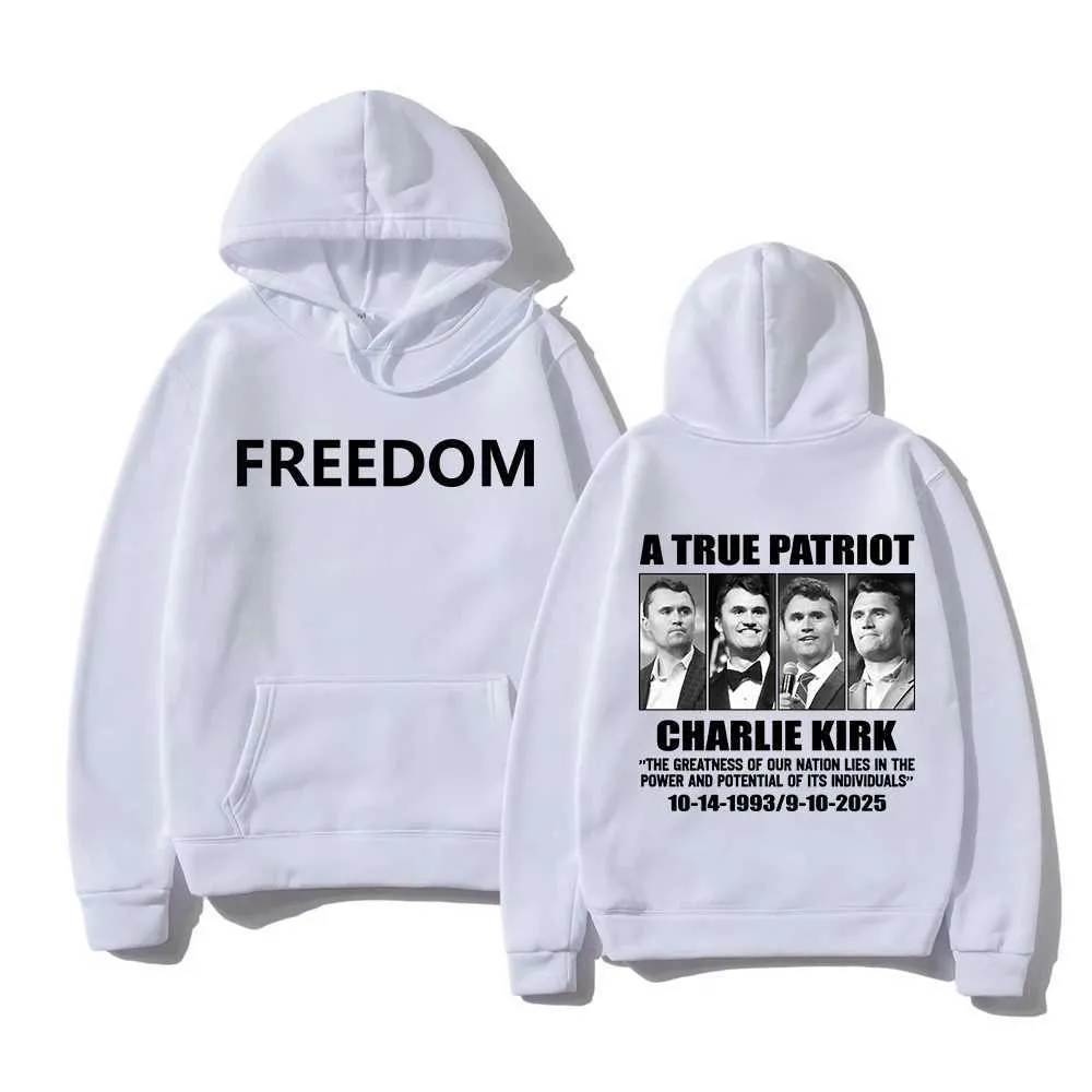 Charlie Kirk in Memory Patriot Frdom Hoodie 2025 Vintage Retro Menwomen Hoodies Harajuku Winter Clothes Pullover Sweatshirt S250926