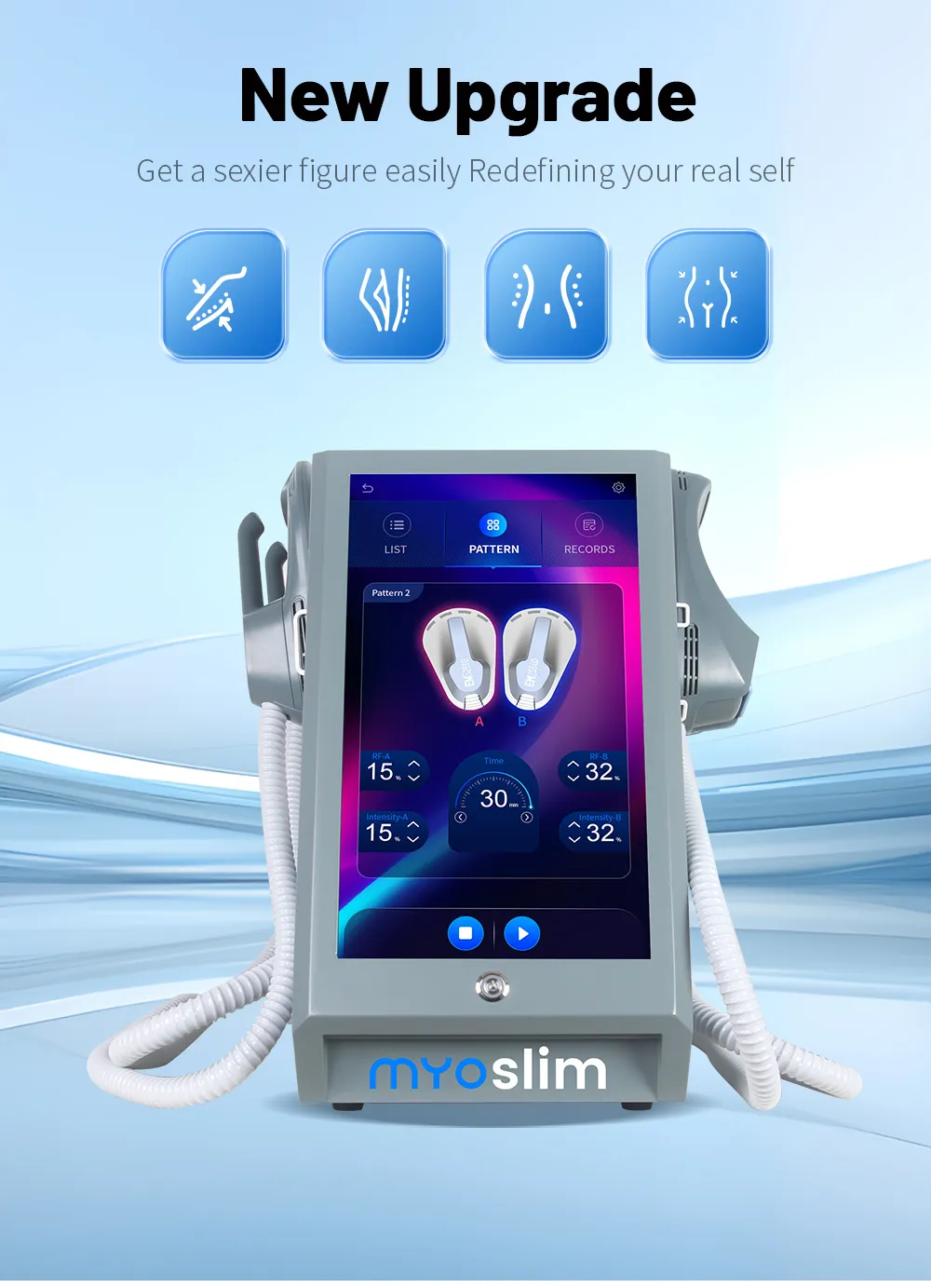 Appareil EMS MyoSlim – Sculpteur Musculaire, électrostimulation, Neuf, Unisexe