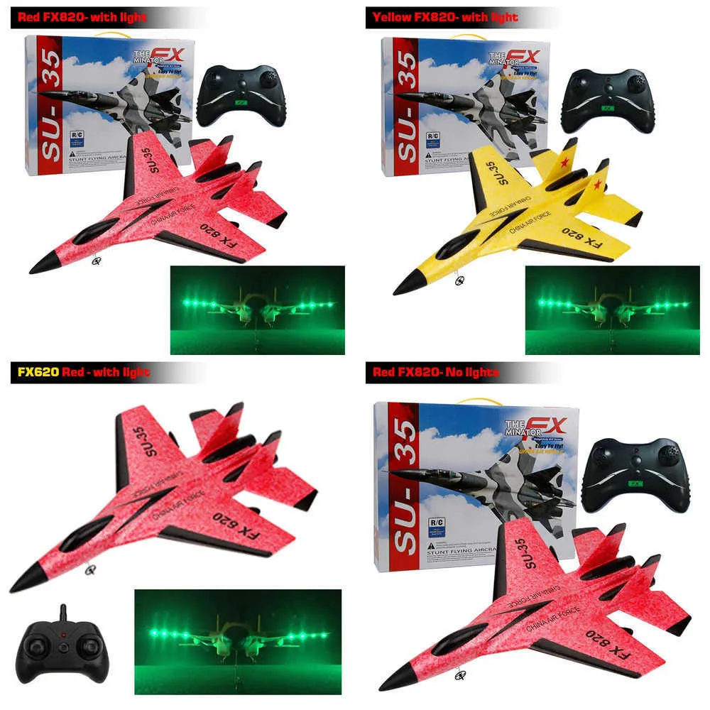 Drone Fx-820 2.4g 2ch Télécommandé Rc Avion À Aile Fixe Su-35 Planeur